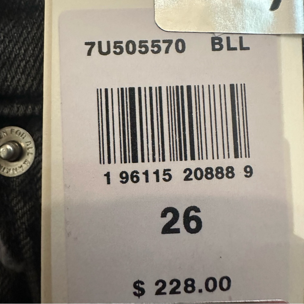 7 For All Mankind NWT Black Flare Jeans - Picture 7 of 8